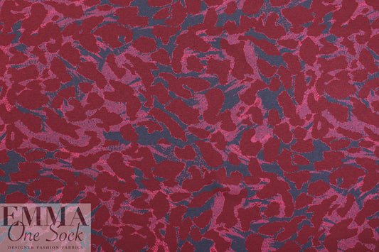 famous designer jacquard doubleknit - wine/navy