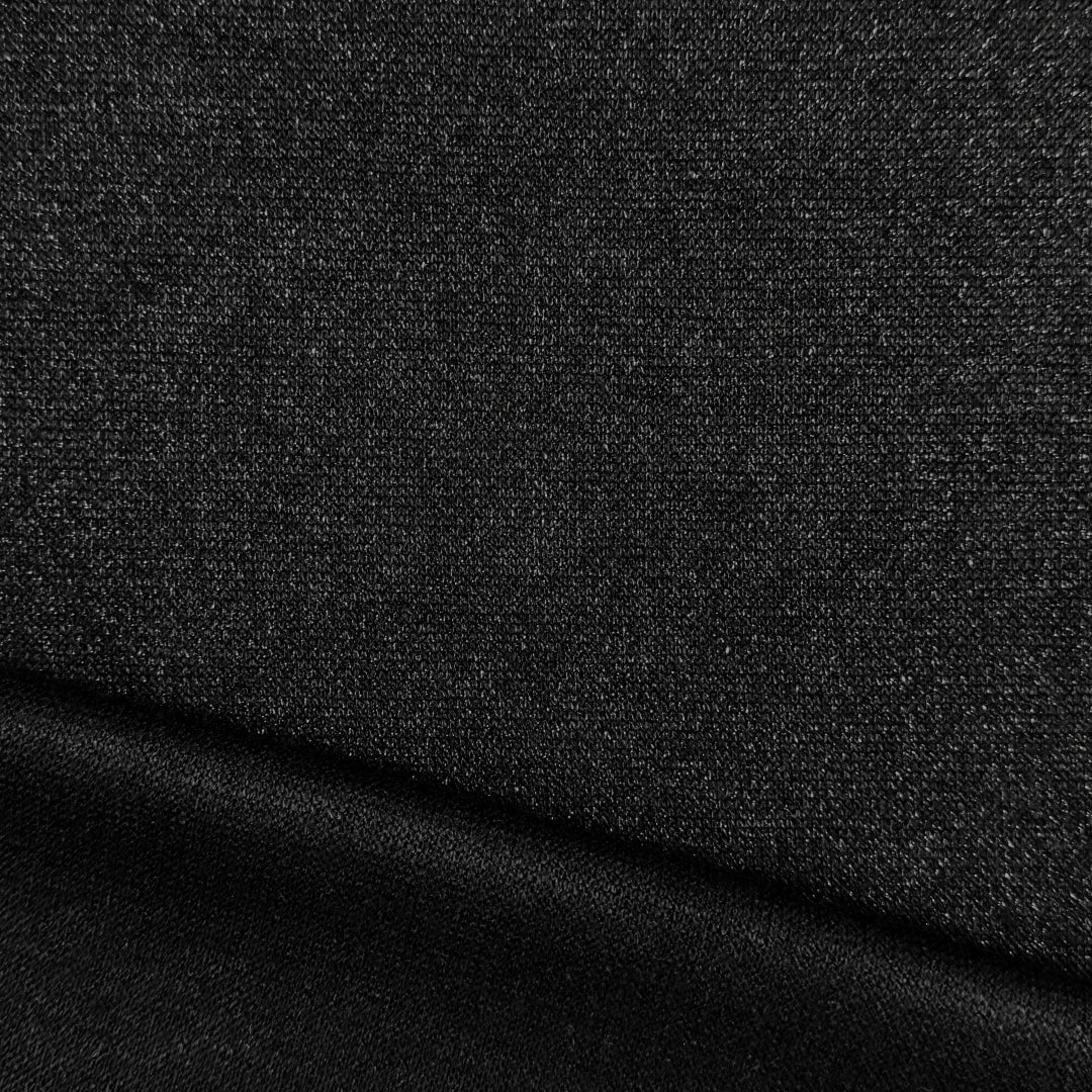 Italian viscose blend sweater doubleknit - sparkly black .625 yds