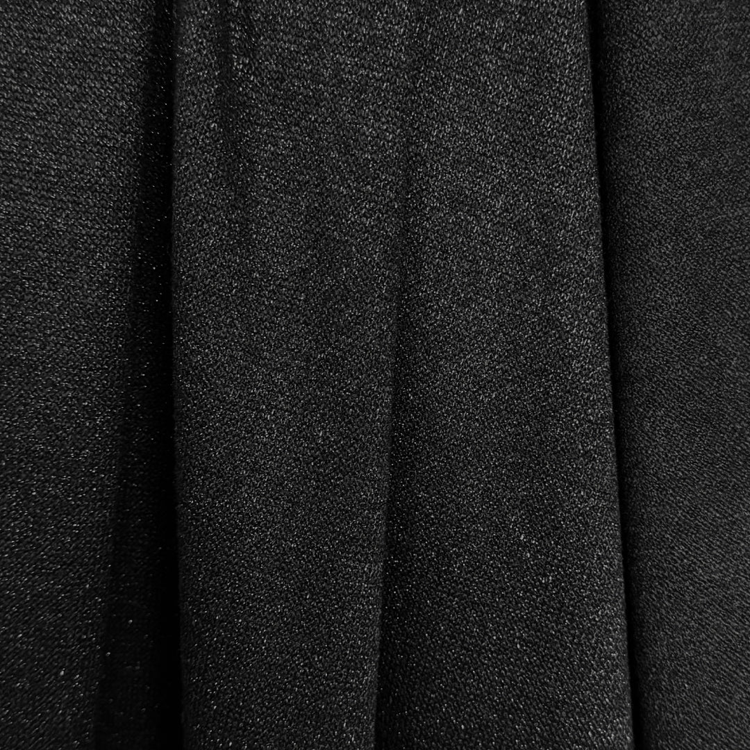 Italian viscose blend sweater doubleknit - sparkly black .625 yds