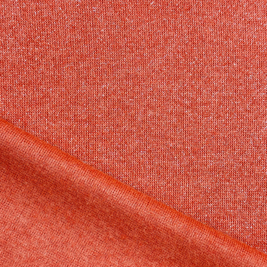 Italian viscose blend sweater doubleknit - sparkly coral