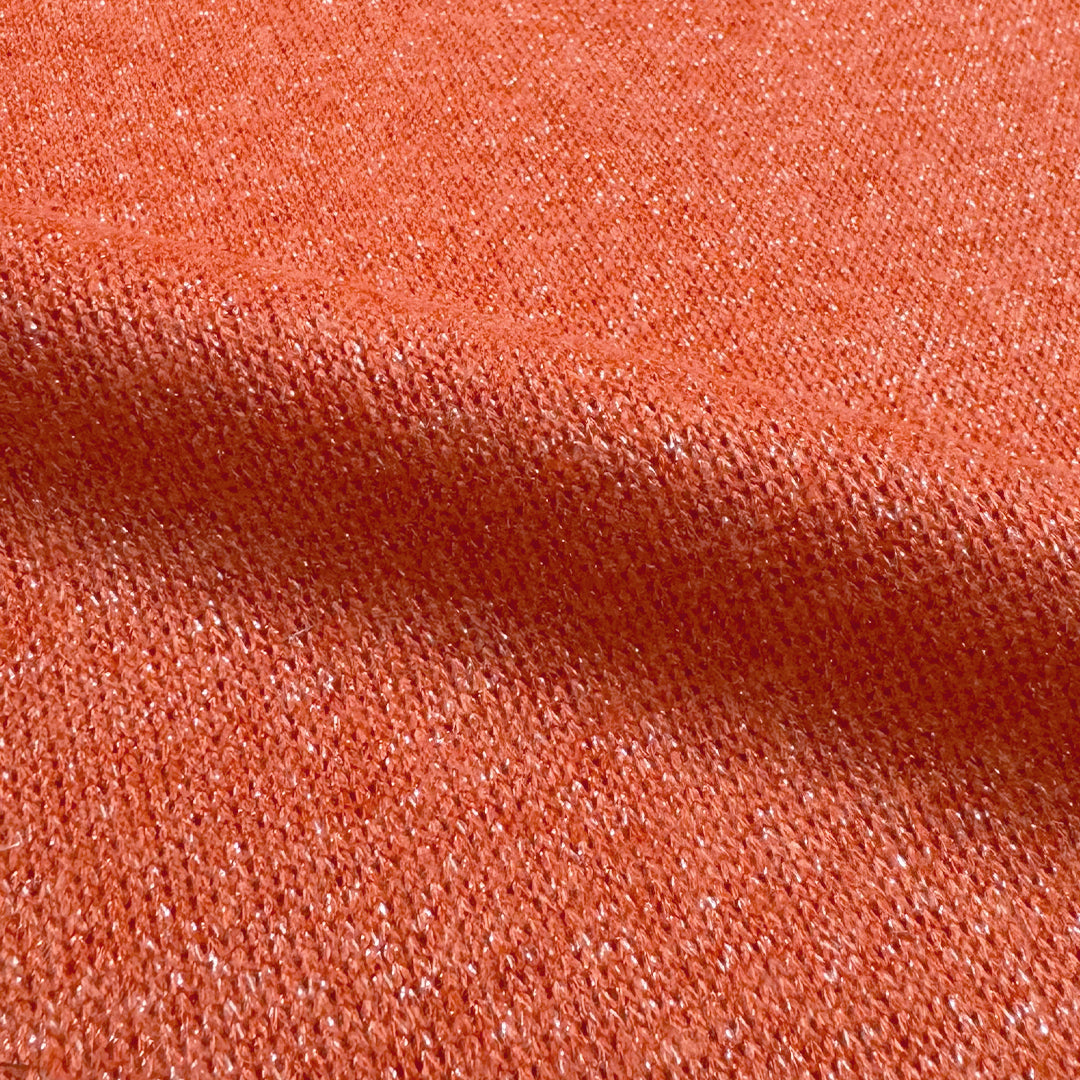 Italian viscose blend sweater doubleknit - sparkly coral 2 yd