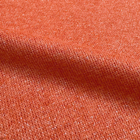 Italian viscose blend sweater doubleknit - sparkly coral 2 yd