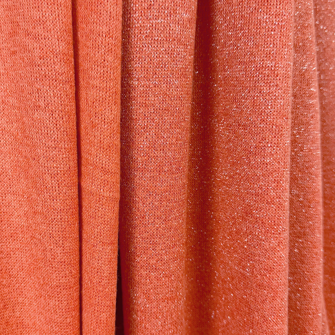 Italian viscose blend sweater doubleknit - sparkly coral .75 yds