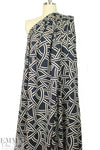 Italian designer textured knit - interlocking graphic
