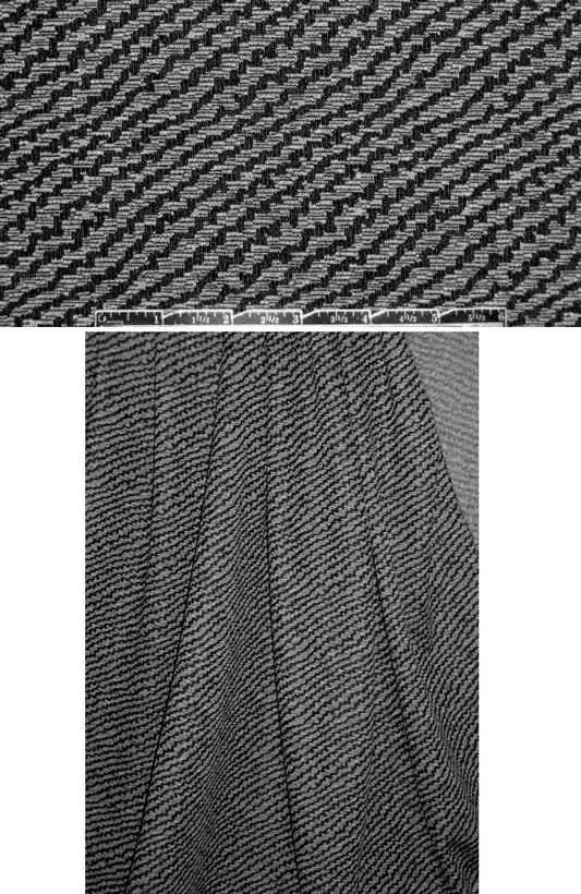 J'Envie diagonal stripe yarn-dyed doubleknit