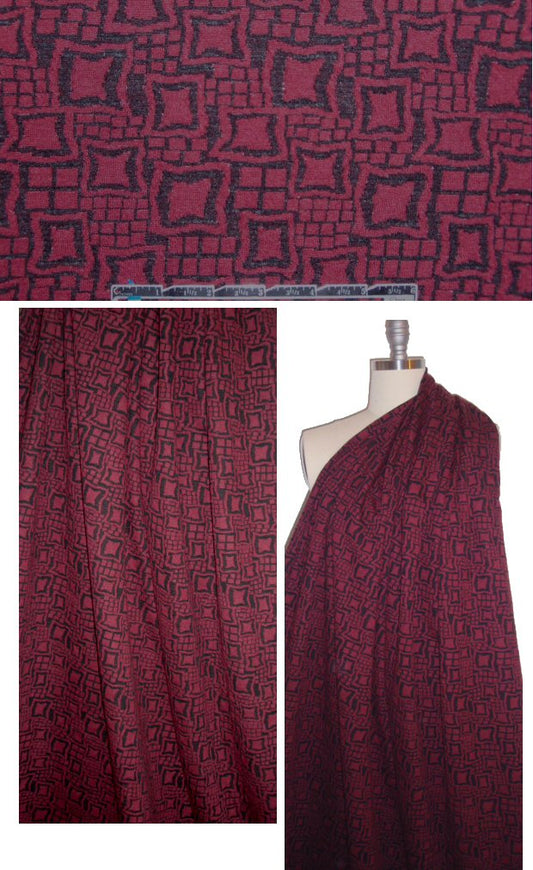 Me1issa Masse cube graphic yarn dyed doubleknit
