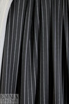 Italian yarn-dyed black/white pinstripe doubleknit