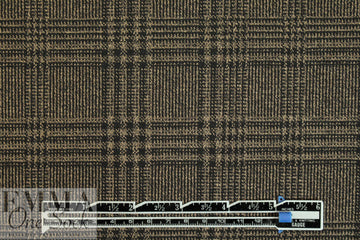 Italian 2-way stretch ponte - latte/black plaid .75 yds