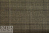 Italian 2-way stretch ponte - latte/black plaid .75 yds