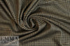 Italian 2-way stretch ponte - latte/black plaid