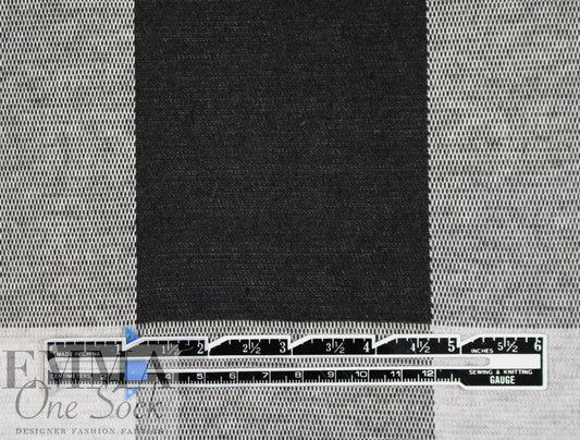 NY designer yarn dyed box plaid doubleknit - black/gray 2 yd