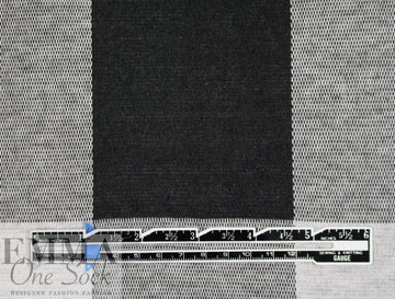 NY designer yarn dyed box plaid doubleknit - black/gray 2.5 yds