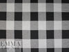 NY designer yarn dyed box plaid doubleknit - black/gray 2.5 yds