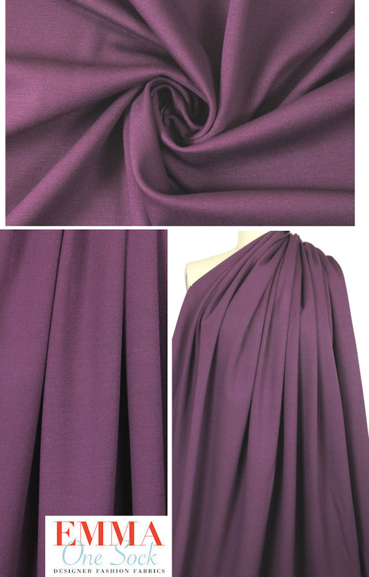 NY designer viscose blend doubleknit - violet