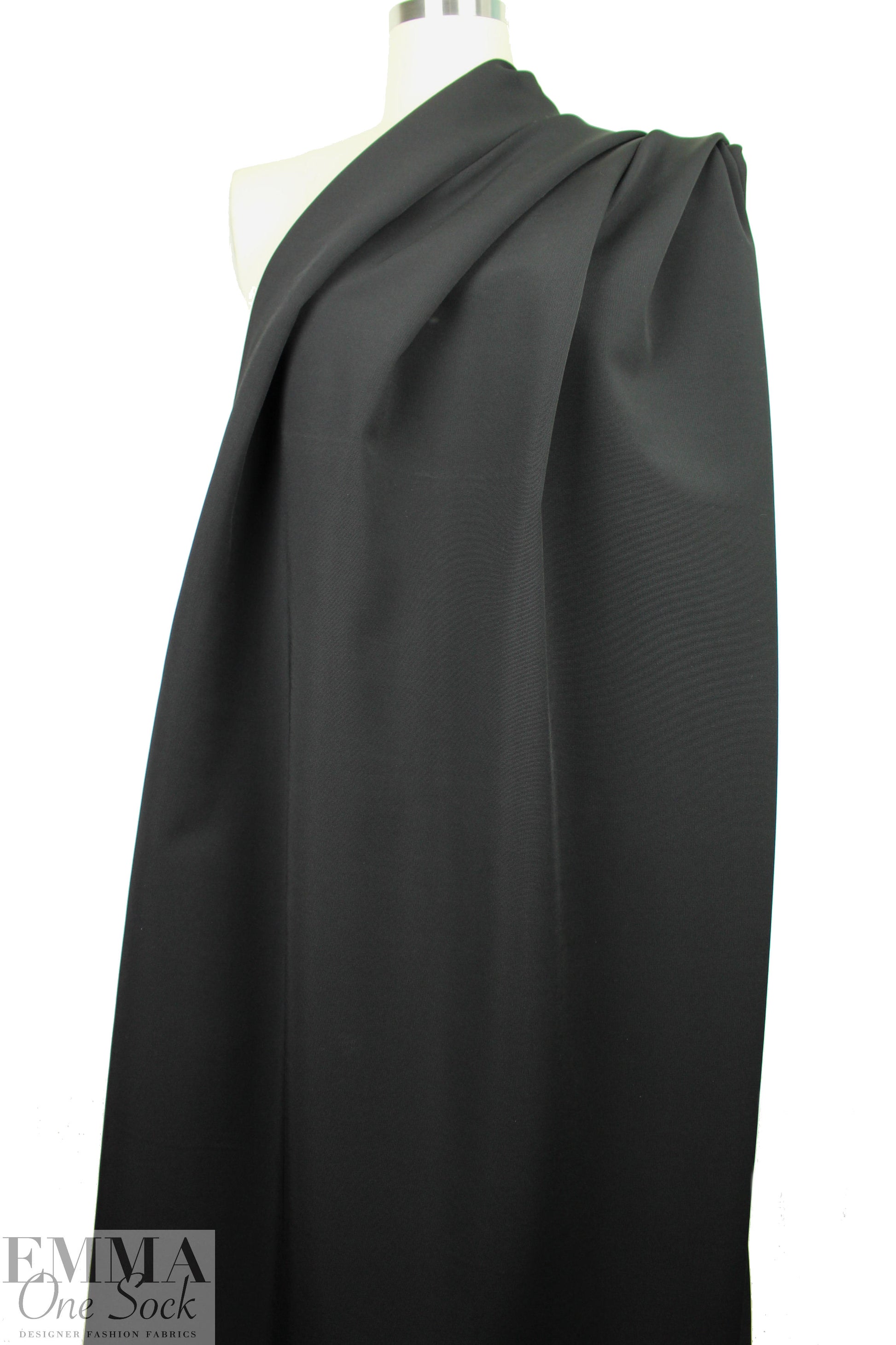 Italian substantial hi-tech doubleknit - black 1.125 yds
