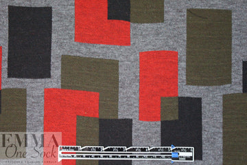 NY designer color block jacquard doubleknit