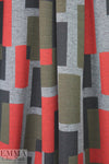 NY designer color block jacquard doubleknit