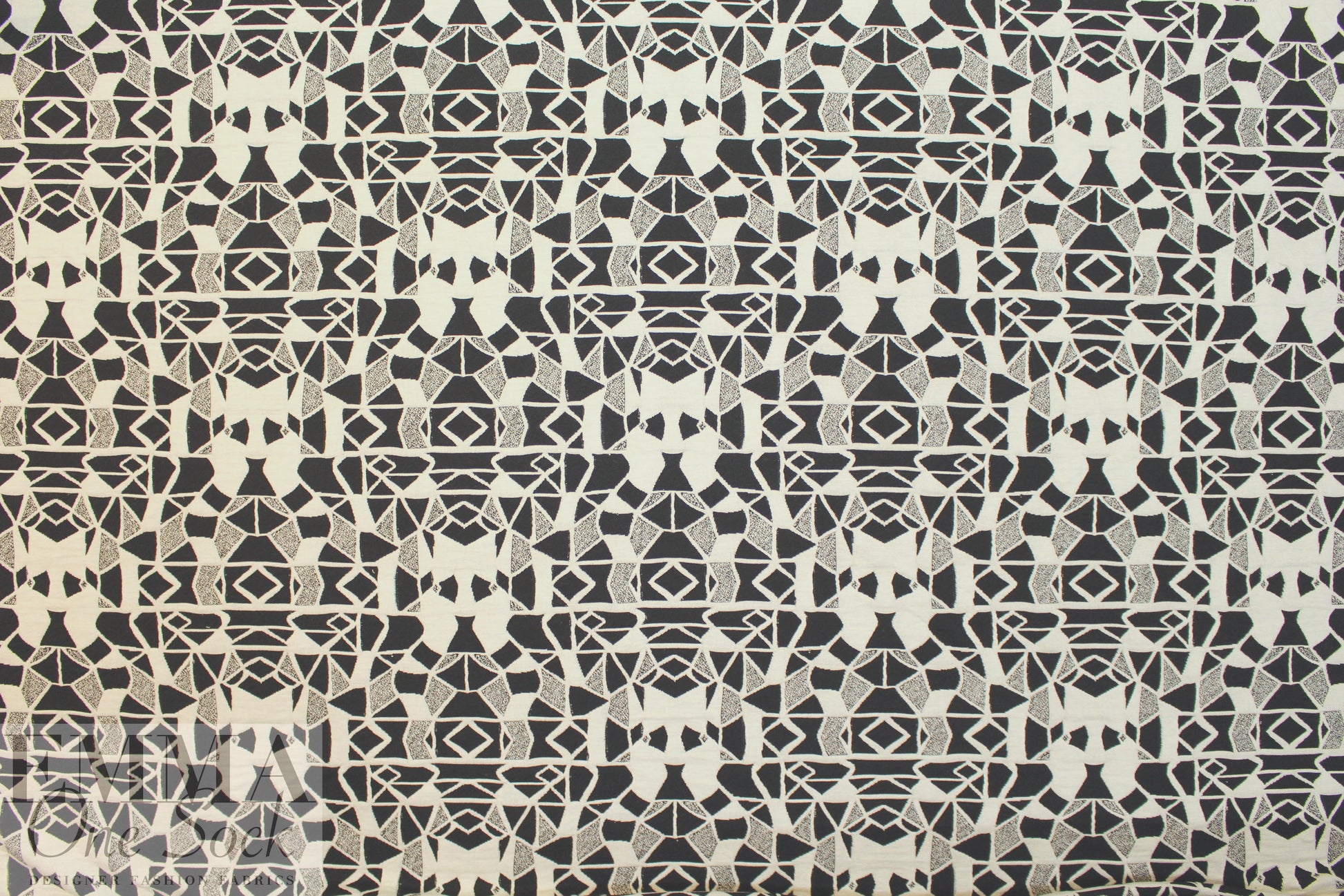 NY designer jacquard doubleknit - primitive graphic 1.625 yd