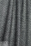 NY designer wool herringbone doubleknit - black/white