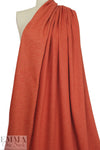 NY designer wool/visc. herringbone doubleknit - red/orange