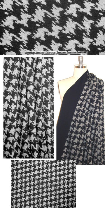 Sara Campbe11 hatchy houndstooth doubleknit 1.625 yd