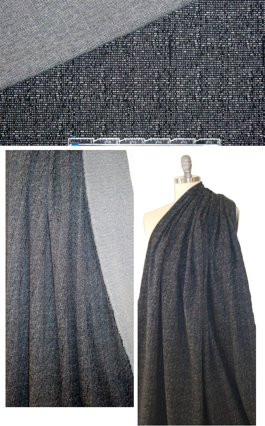 Spirith0use dashy dotty gray/black yarn dye doubleknit