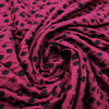 Italian dot yarn dyed jacquard knit - red plum/black 1 yard