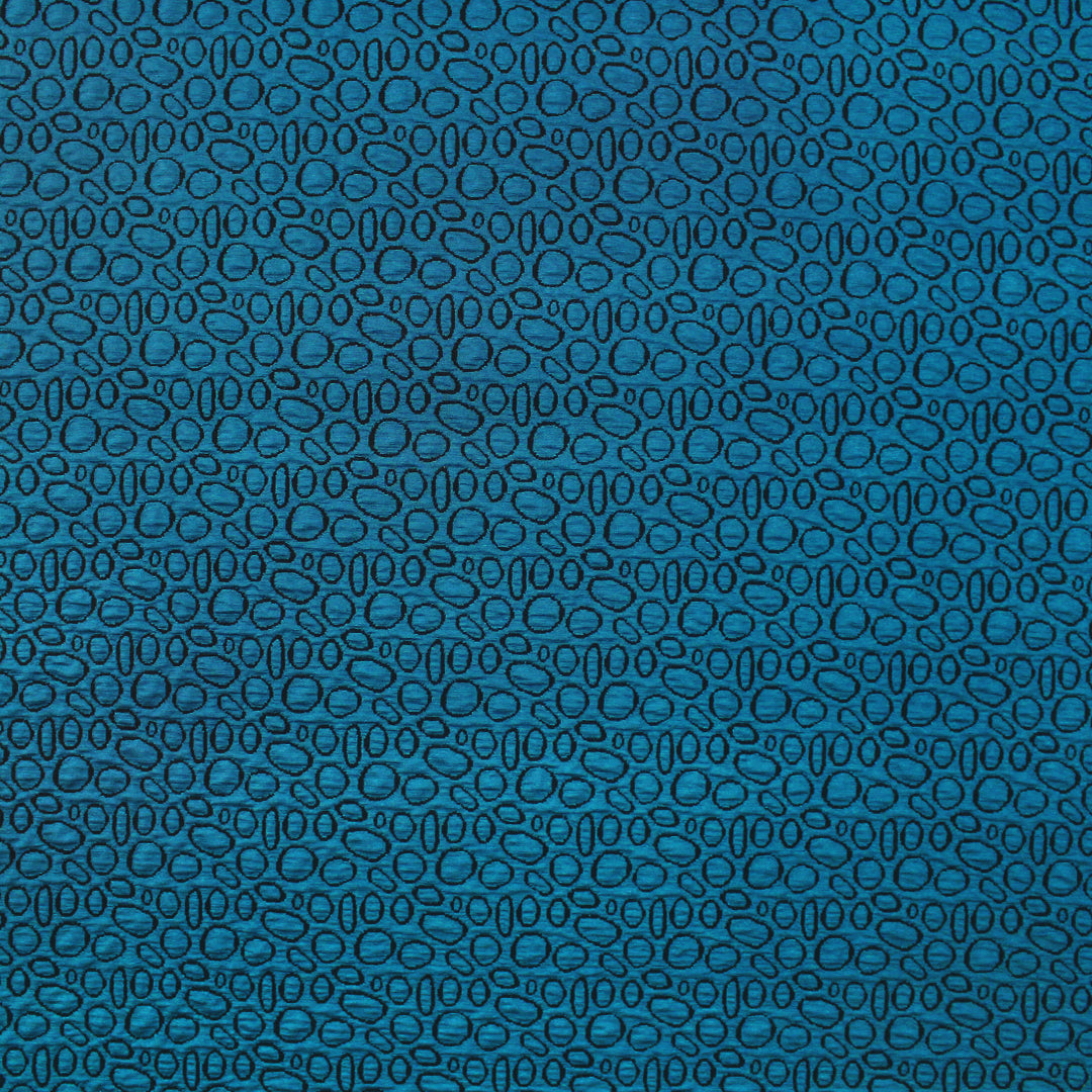 Italian ellipse yarn dyed jacquard knit - teal/black 2.2 yds