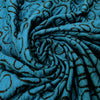 Italian ellipse yarn dyed jacquard knit - teal/black .875 yds
