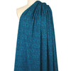 Italian ellipse yarn dyed jacquard knit - teal/black .875 yds