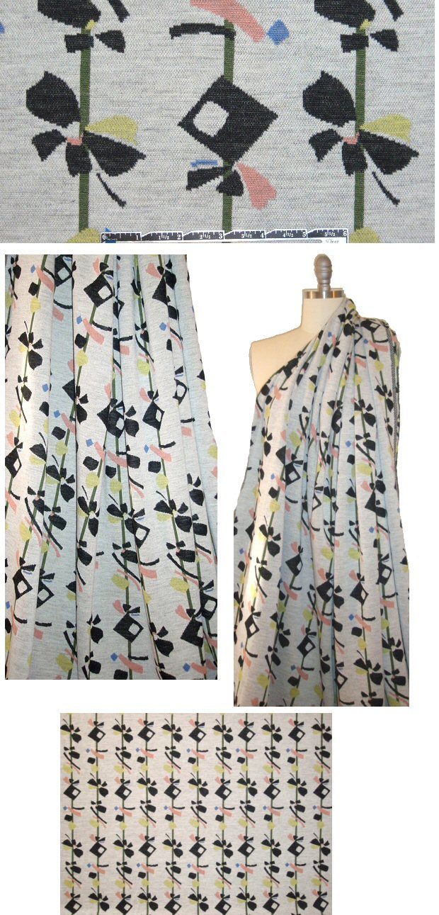 Sun0 graphic bows and shapes motif jacquard doubleknit