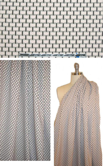 NY designer black/ivory 'basket' doubleknit
