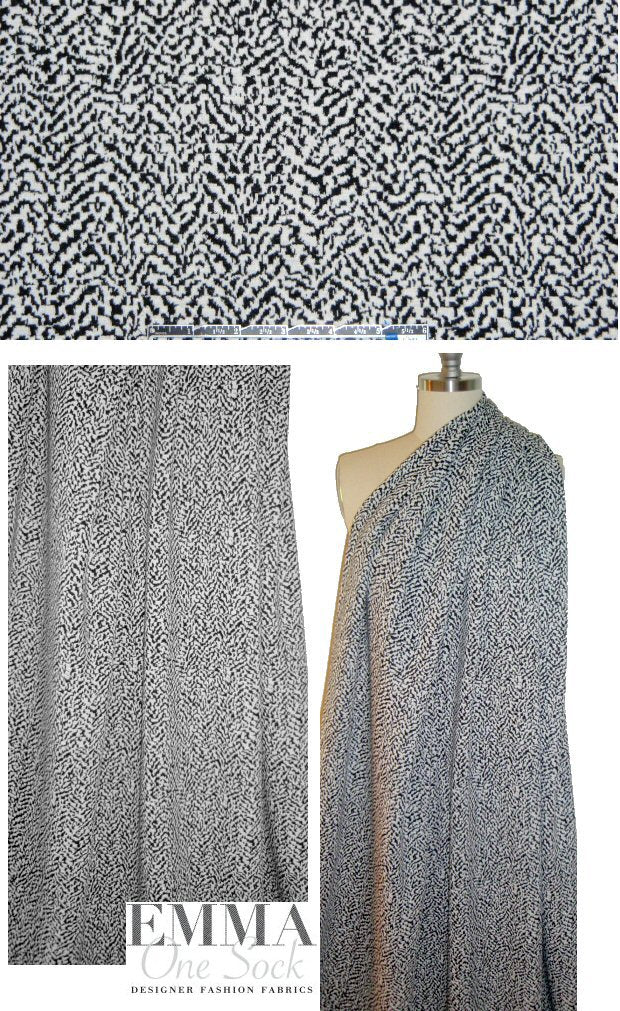 NY designer jacquard knit - decon chevron 1.375 yd