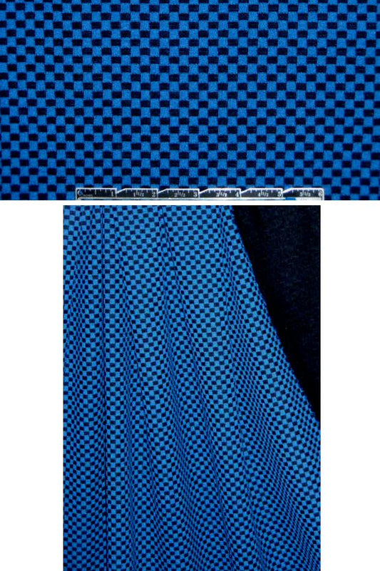 Maggy L0ndon cobalt/black check doubleknit