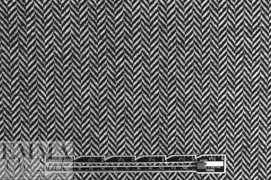 NY designer herringbone doubleknit - black/white