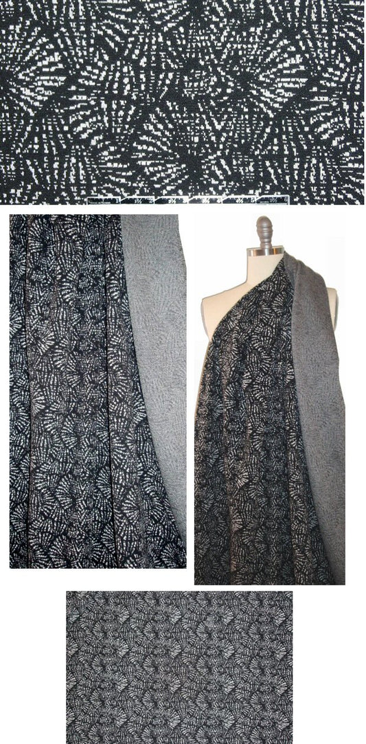 French fan graphic yarn dye doubleknit