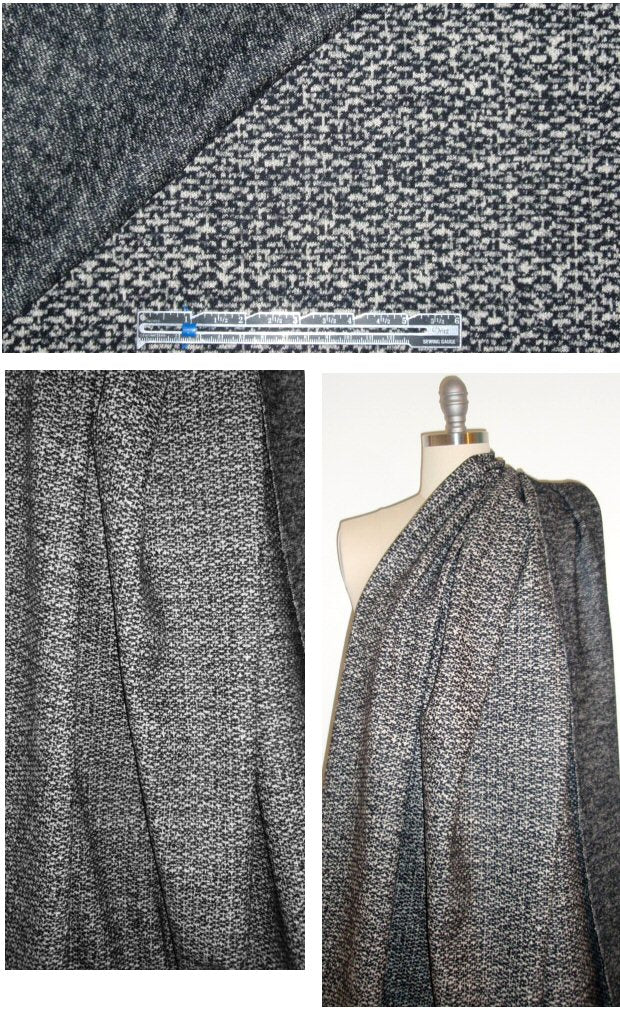 NY designer black/ivory 'basketweave