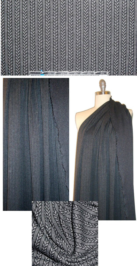 NY designer leaf stripe graphic yarn dye doubleknit