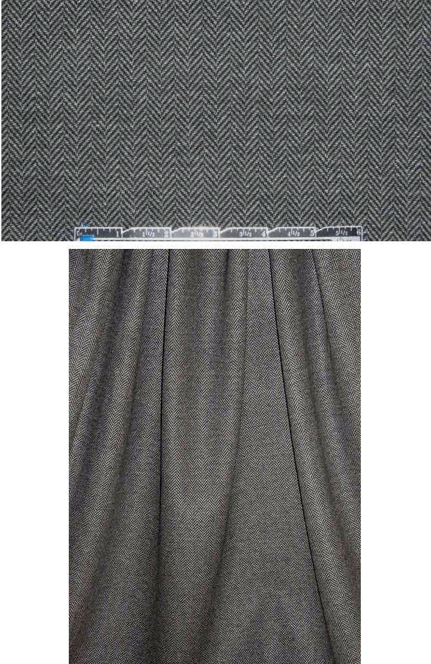 NY designer herringbone doubleknit - black/gray