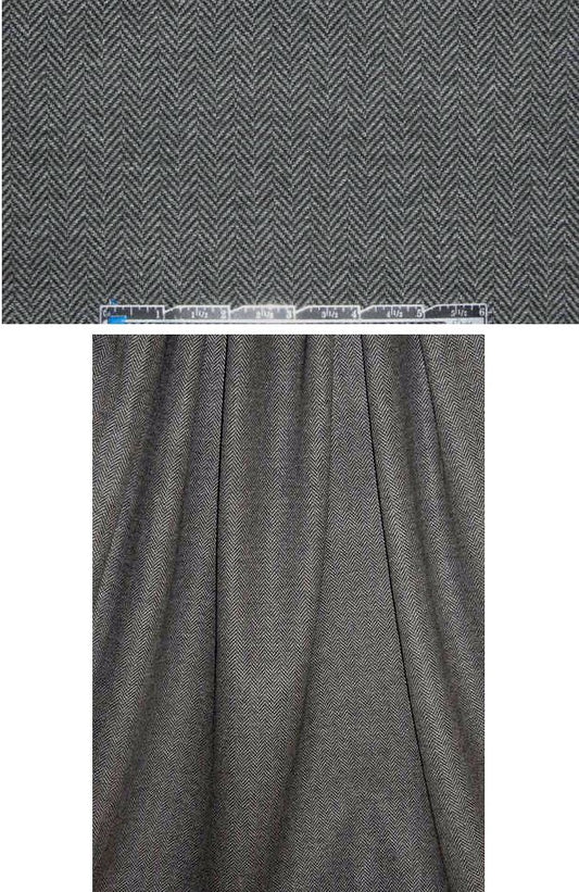 NY designer herringbone doubleknit - black/gray