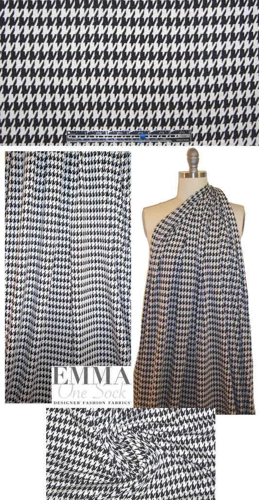 NY designer houndstooth doubleknit - black/white