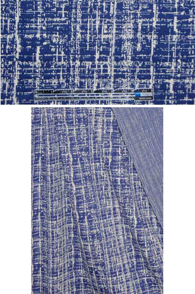 NY designer navy hatchy yarn dye doubleknit