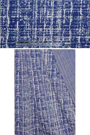 NY designer navy hatchy yarn dye doubleknit