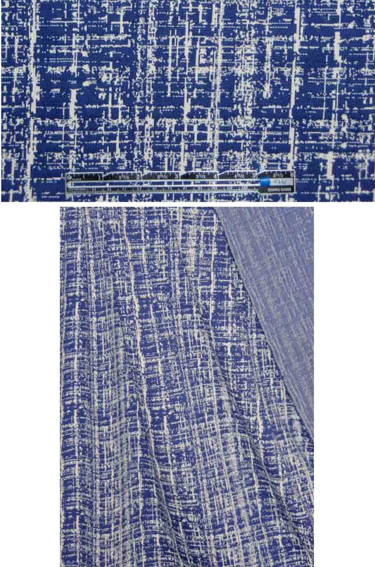 NY designer navy hatchy yarn dye doubleknit