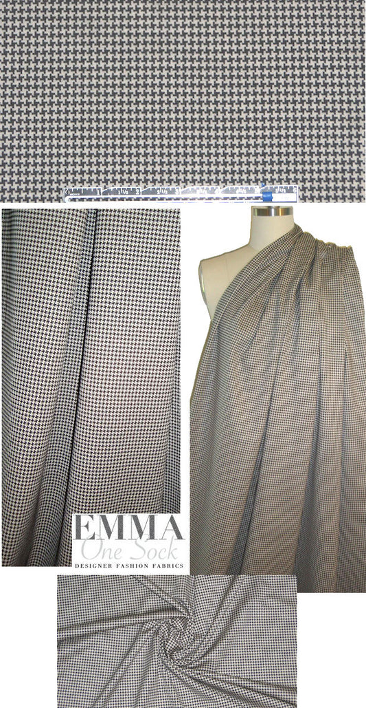 Rag & B0ne houndstooth doubleknit - black/ecru 1.25 yd