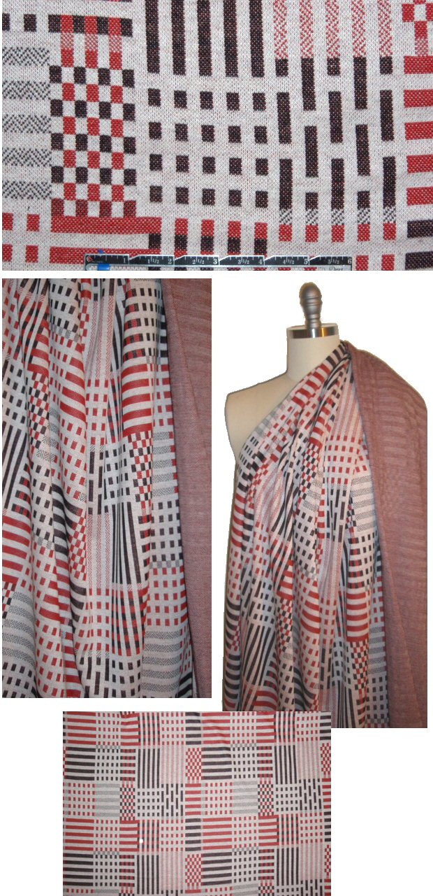 Italian tandori checkered graphic yarn dye doubleknit