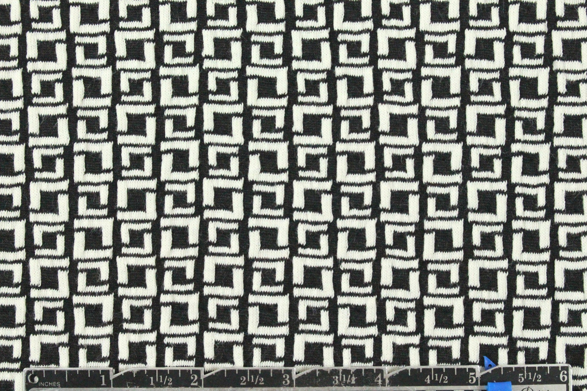 Italian jacquard doubleknit - broken squares