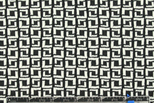 Italian jacquard doubleknit - broken squares