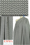 Italian jacquard doubleknit - broken squares 1.875 yd
