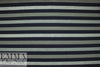 Italian stripe pattern 4-way stretch ponte - navy/taupe/silver